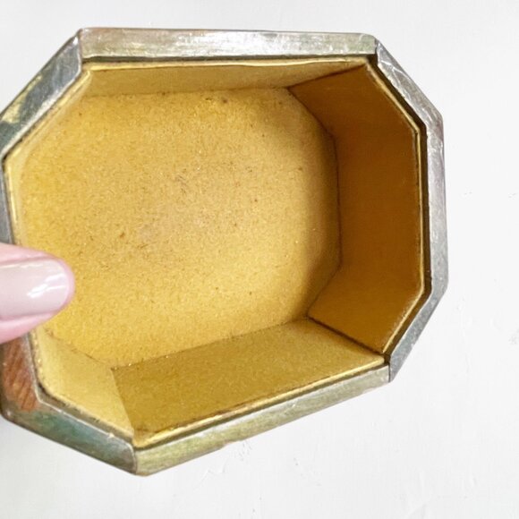 Vintage 70’s Wooden Jewelry Keepsake Tea Caddy Storage Box Decoupage Handmade - Picture 7 of 11